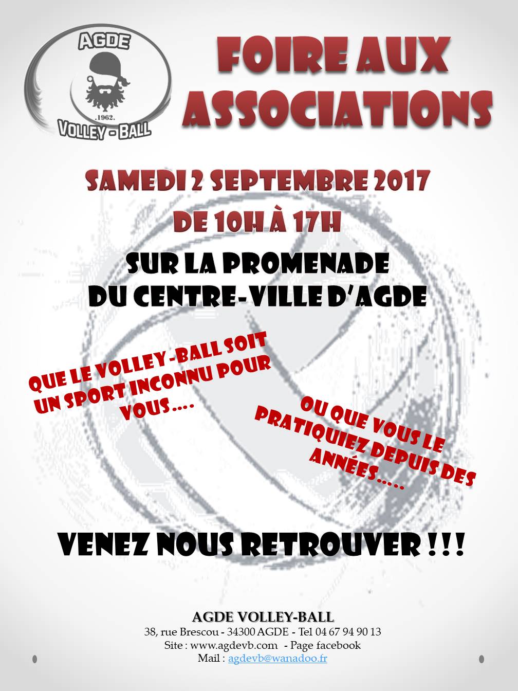 Foire aux Associations : 2 septembre 2017 !