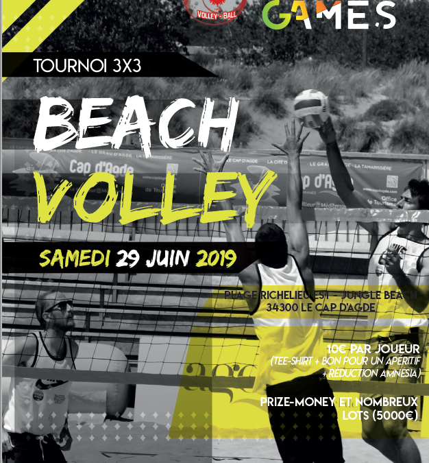 Tournoi de beach volley au Cap d’Agde !!