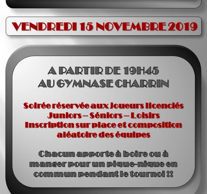 1ère Soirée Jeu de cette saison 2019/2020 !